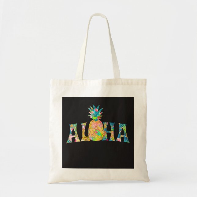 PixDezines Aloha Pineapple Tygkasse (Framsidan)