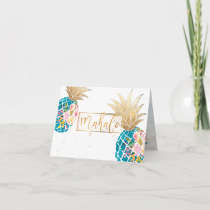 PixDezines Aloha Pineapples/Aqua/Mahalo Tack Kort