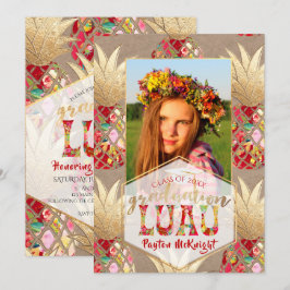 PixDezines Aloha Pineapples, Avslutnings Luau Inbjudningar