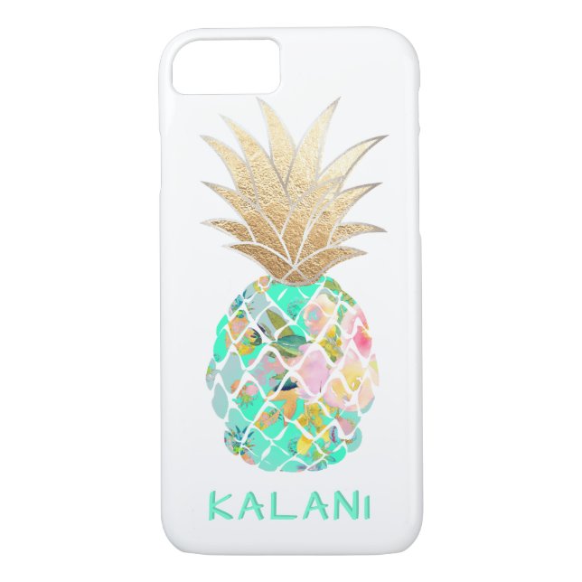 PixDezines Aloha PineApples/DIY-bakgrund Case-Mate iPhone Skal (Baksida)