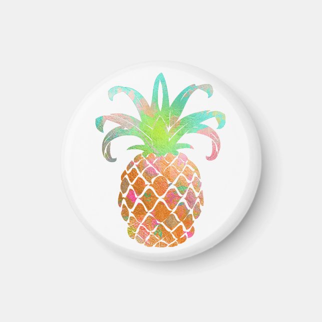 PixDezines Aloha Pineapples/DIY-bakgrund Magnet (Framsidan)