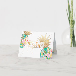 PixDezines Aloha Pineapples/Mahalo Tack Kort