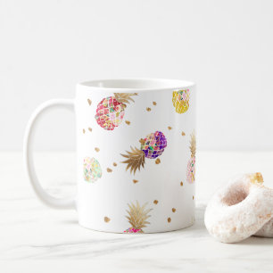 PixDezines Aloha Pineapples Mönster Kaffemugg