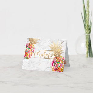 PixDezines Aloha Pineapples/Rosa/Mahalo Tack Kort