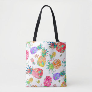 PixDezines Aloha Pineapples Vattenfärg Tygkasse