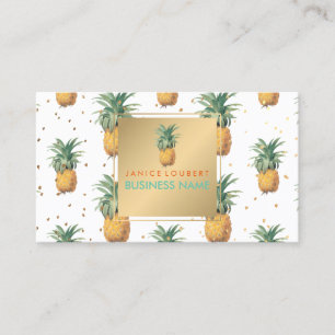 PixDezines Ananas Mönster Visitkort