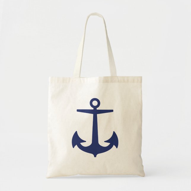 PixDezines Anchor/Nautical Bröllop Welcoming Bags Tygkasse (Framsidan)