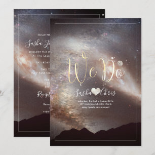 PixDezines Andromen Milky Way/NASA Space Inbjudningar