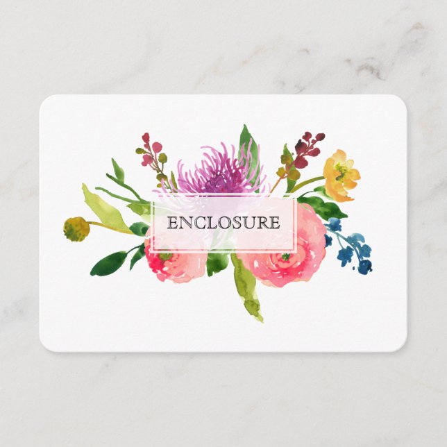 PixDezines anger mitzvah/blommigtens vattenfärg Tilläggskort (Framsida)