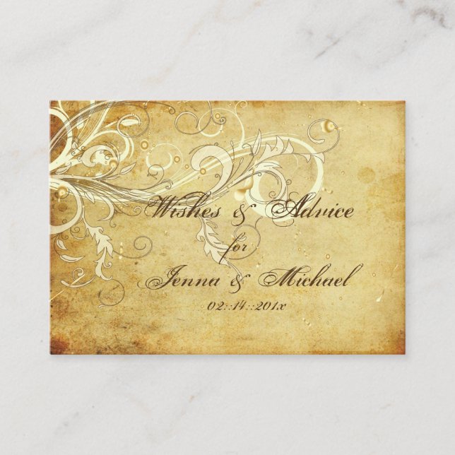 PixDezines antika krämvirvlar önskar välkommen Rådkort (Framsida)