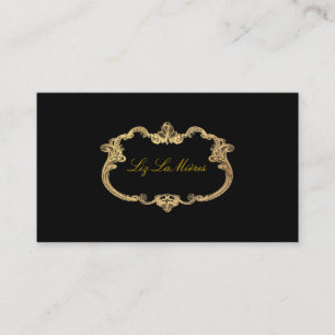 PixDezines-antika scrollsar/faux guld/DIY färg Visitkort