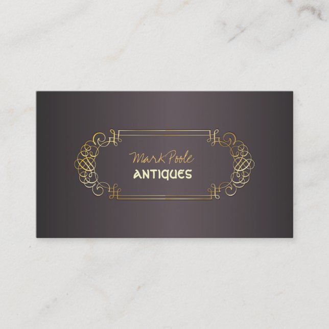 PixDezines antique scrollss/diy färg Visitkort (Framsida)