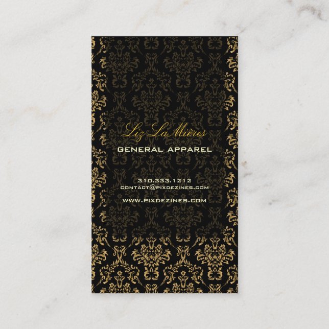 PixDezines Arianna Damask/DIY-bakgrund färg Visitkort (Framsida)