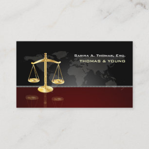 PixDezines ATTORNEY, MASCULIN /GRAPHITE+MAROON Visitkort