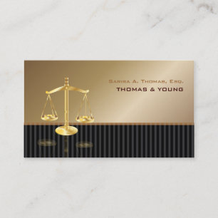 PixDezines ATTORNEYS/SASSY/COPPER+BLACK Visitkort