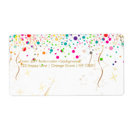 PixDezines-avgränsad regnbåge/DIYbakgrund Fraktsedel