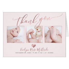 PixDezines Baby Photos Tack Hälsningskort