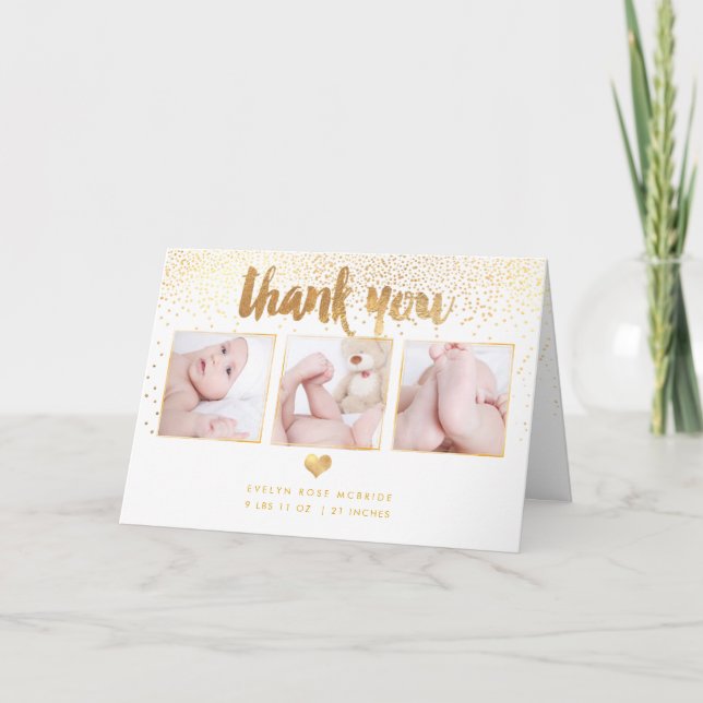 PixDezines Baby Shower/Photos Tack Kort (Framsida)