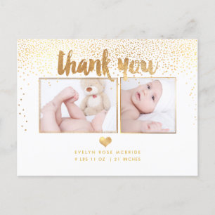 PixDezines Baby Shower Tack/Dazzled Faux Guld Vykort