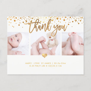 PixDezines Baby Shower Tack/Dazzled Faux Guld Vykort