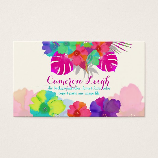 PixDezines bali kai/DIY-bakgrund Visitkort (Framsidan)