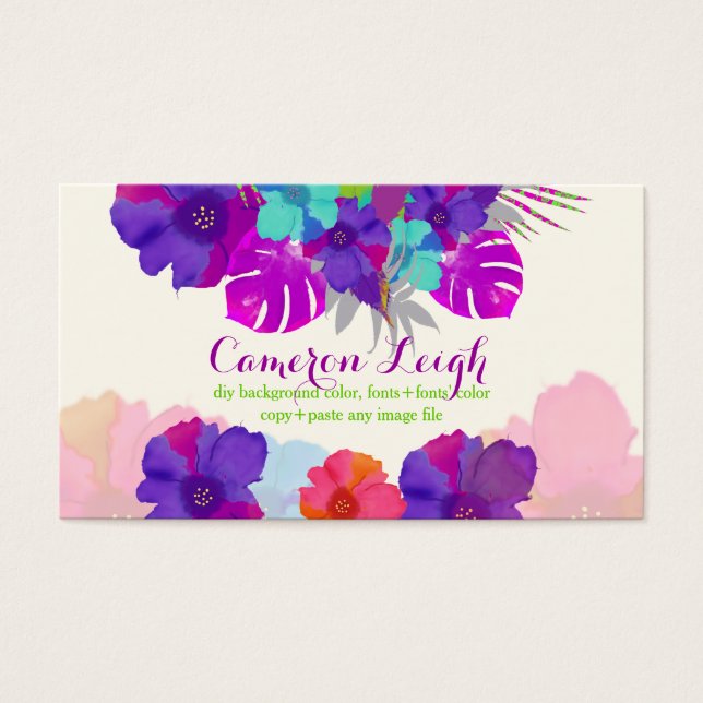 PixDezines bali kai/DIY-bakgrund Visitkort (Framsidan)