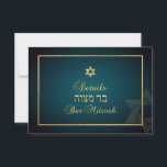 PixDezines Bar Mitzvah Detaljer info teal guld OSA Kort<br><div class="desc">PixDezines Bar Mitzvah Detaljer kort med falskt guld davidstjärna på avtagbar gradient mörk teal.  Alla element är redigerbara,  kopiera och klistra samt ta bort.

Copyright © 2024 PixDezines™. All rights reserved.</div>