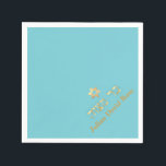 PixDezines Bar Mitzvah DIY färg turkos Pappersservett<br><div class="desc">PixDezines falskt guld Davidstjärna och hebreisk teckensnitt för Bar Mitzvah-firande.  PixDezines dynamiska design låter dig redigera,  kopiera och klistra in valfria element,  ändra bakgrundsfärg.   Copyright © 2022 PixDezines ™.  Alla rättigheter förbehållna.</div>