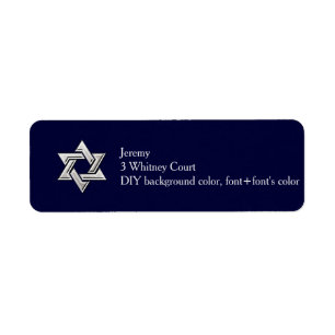 PixDezines Bar Mitzvah Retur Etikett/DIYfärg Returadress Etikett