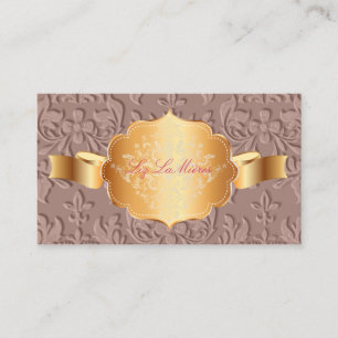 PixDezines Baroque Damask/mauve Visitkort