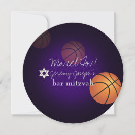 PixDezines Basketball Pub Mitzvah/DIY Färg Inbjudningar