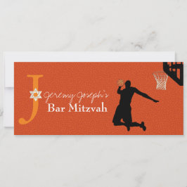 ✡ PixDezines Basketball Pub Mitzvah Inbjudningar
