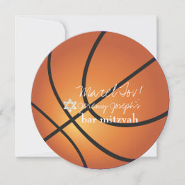 ✡ PixDezines Basketboll Bar Mitzvah Inbjudningar