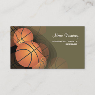 PixDezines baskettränare/DIY bakgrundsfärg Visitkort