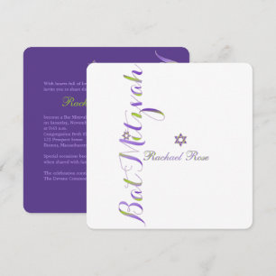 PixDezines Bat Mitzvah/DIY-färg Inbjudningar