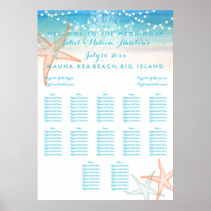 PixDezines Beach/Chadeliers/sätesdiagram Poster