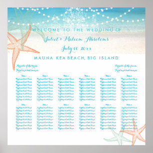 PixDezines Beach/Chadeliers/sätesdiagram Poster