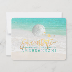 PixDezines Beach/Ocean/Starfish/Save Date Spara Datumet