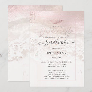 PixDezines Beach/Shoreline Quinceanera Inbjudningar