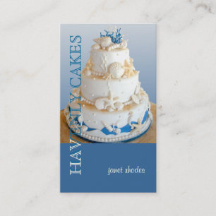 PixDezines Beach Wedding Cake/DIY-bakgrund färg Visitkort