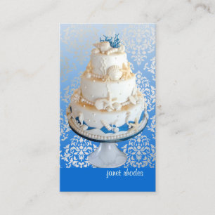 PixDezines Beach Wedding Cake/DIY-bakgrund färg Visitkort