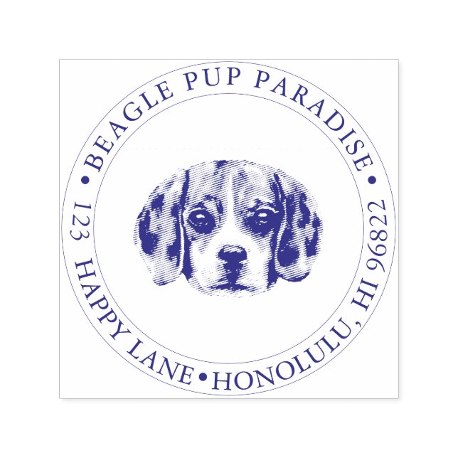 PixDezines Beagle-Valp Självfärgande Stämpel (Design)