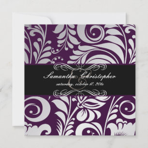 PixDezines Bellissimo Damask, Anpassningsbar Färg! Inbjudningar
