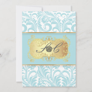 PixDezines Bellissimo Vintage Damask Inbjudningar