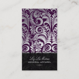 PixDezines Bellissimo Vintage Damask Visitkort