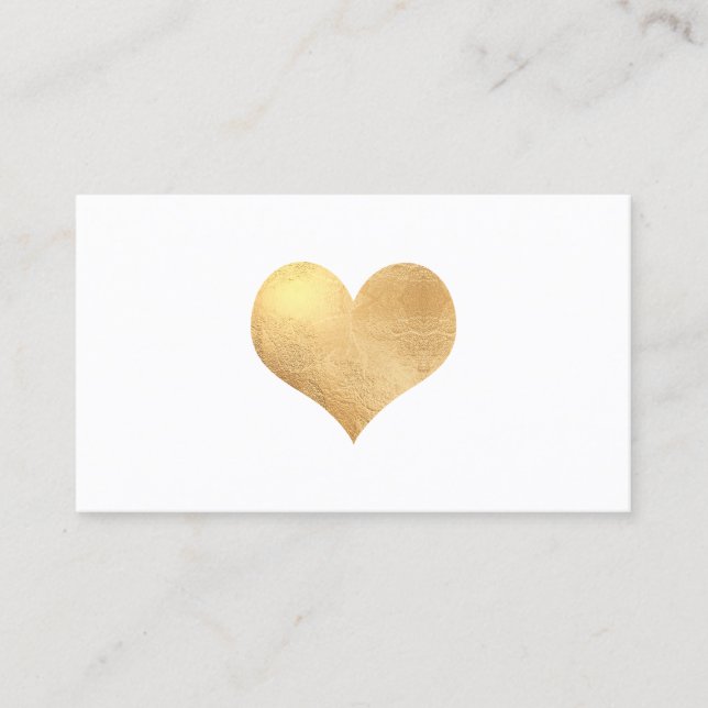 PixDezines Big Heart i Faux Guld/DIY-bakgrund Visitkort (Framsida)