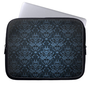 PixDezines Bijoux Damask, skifferblått Laptop Fodral