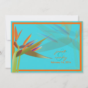 PixDezines Bird of Paradise/DIY background färg! Inbjudningar