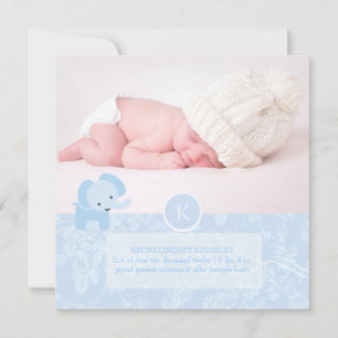 PixDezines blå toile+elefant Meddelande