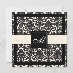 PixDezines Black Flora Damask/DIY-bakgrund! Inbjudningar